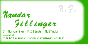nandor fillinger business card